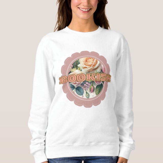 Moletom Folhagem Floral com Estilo Literário  (Frente)