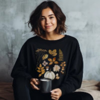 Folhas de queda e camisola de abóbora