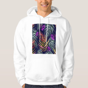 Moletom Folhas tropicais de aquarelas, abstrato splash.