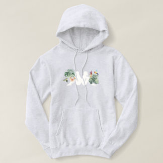 Moletom Folhas Tropicais & Desenho Minimalista de Aves na