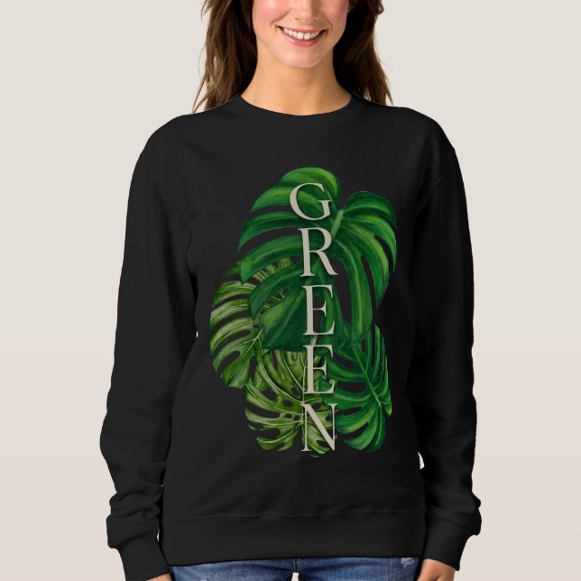 Moletom Folhas Verdes de Monstera (Frente)