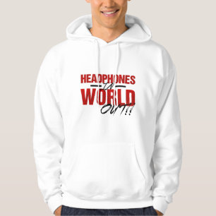 Moletom Fones de ouvido do mundo no Hoodie para fora