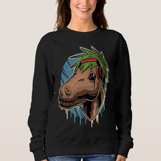 Moletom Fones de ouvido Keta Horse Techno Dj Cetamina (Frente)