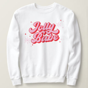 Moletom Fonte de Trendy Babe Babe Jolly de Natal rosa