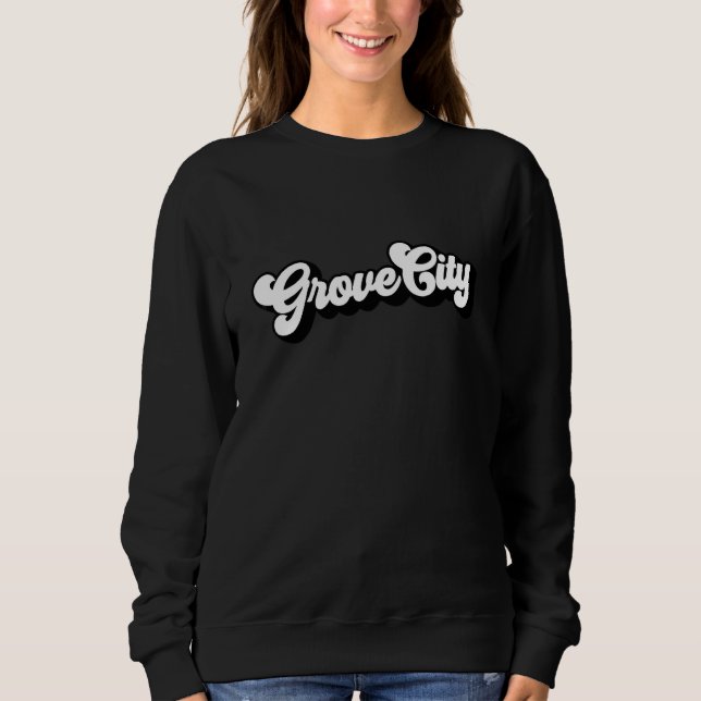 Moletom Fonte Retro Antiga Grove City (Frente)