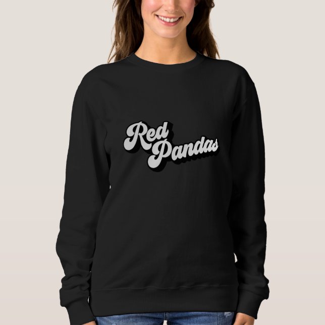 Moletom Fonte Vintage Retro Red Pandas (Frente)