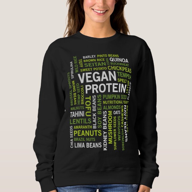 Moletom Fontes de Proteínas Vegan Cloud Gym Workout Healt (Frente)