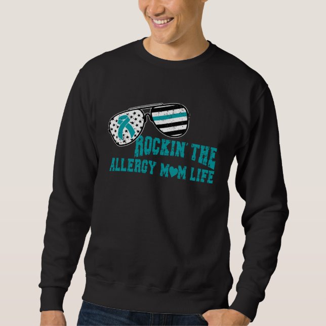 Moletom Food Allergy Rockin Allergy MomLife Mothers Day Te (Frente)