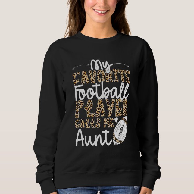 Moletom Football Aunt Football Player Leopard Pattern Foot (Frente)