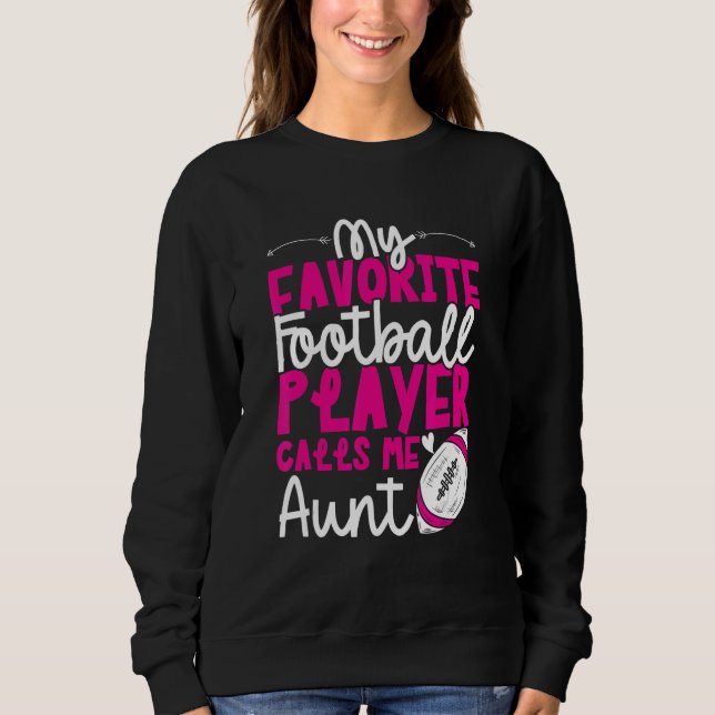 Moletom Football Aunt of Football Player Football Auntie (Frente)