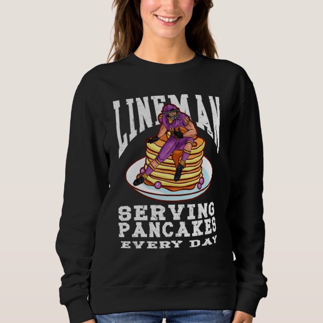 Moletom Football Lineman Pancakes Served Every Day Offensi (Frente)