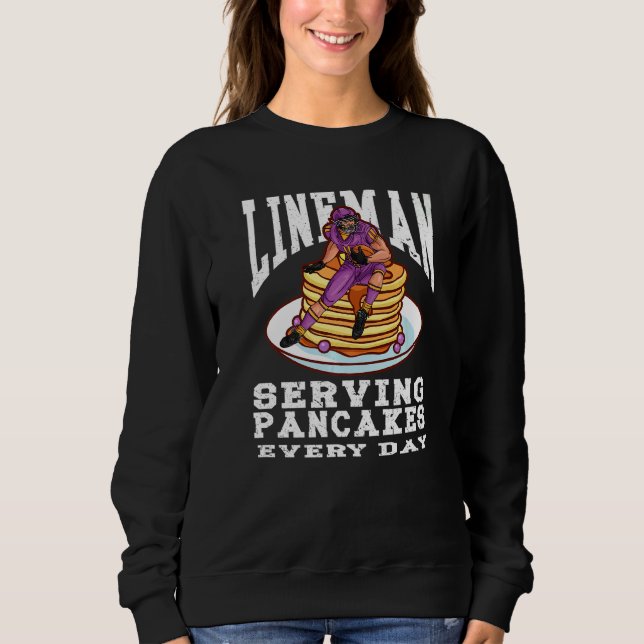 Moletom Football Lineman Pancakes Served Every Day Offensi (Frente)