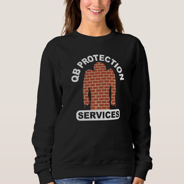 Moletom football qb protection services offensive lineman (Frente)
