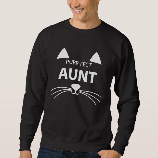 Moletom for Best Aunt Purr fect Aunt Cat  With A Cute (Frente)
