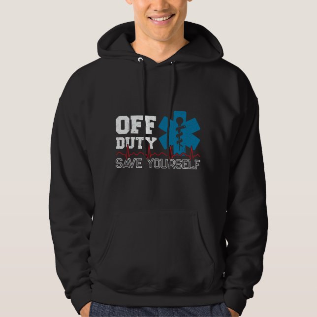 Moletom Fora de Serviço Salve-se - EMT Paramédico - Médico (Frente)