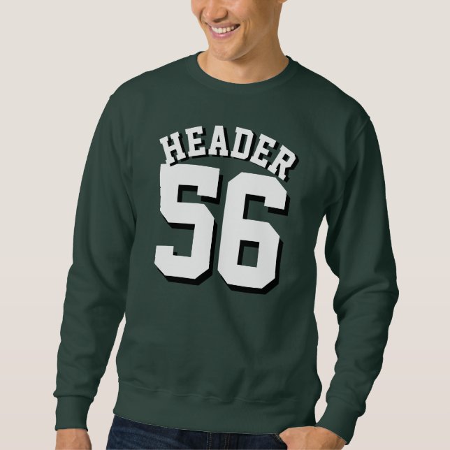 Moletom Forest Green & design branco do jérsei dos (Frente)