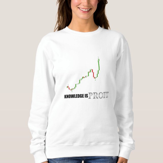 Moletom Forex Knowledge É uma T-Shirt lucrativa (Frente)