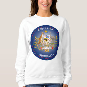 Moletom Forma do Círculo Casaco de Armas da Austrália