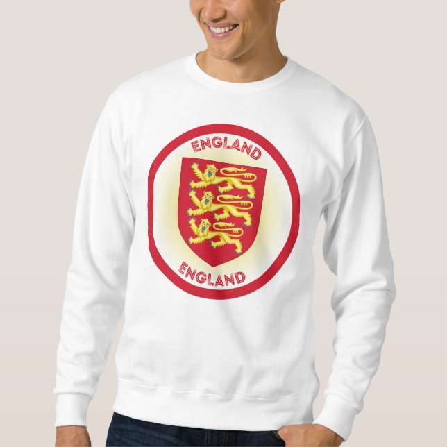 Moletom Forma do Círculo Casaco de Armas da Inglaterra (Frente)