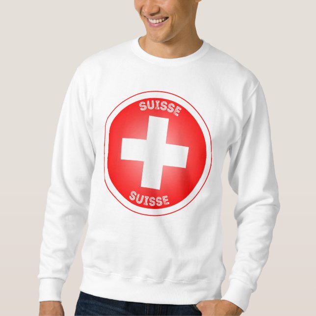 Moletom Forma do Círculo de Suisse Cruzado Suíço (Frente)