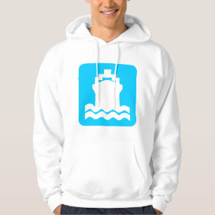 Moletom Forma do navio - Azul-céu