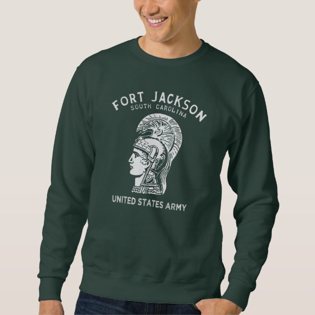 Moletom Fort Jackson Vintage Branco (Frente)