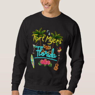 Moletom Fort Myers Florida Beach Summer Palm Surf Sun Set