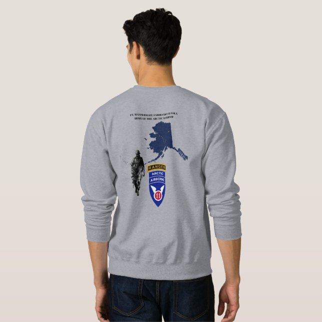 Moletom FORT WAINWRIGHT WARRIORS T-Shirt Sweatshirt (Parte Traseira Completa)