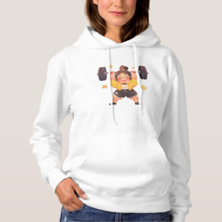 Moletom Forte poder feminino - Hoodie de levantamento de p