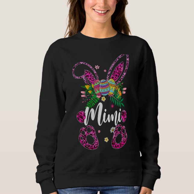 Moletom Fósforo Familiar de Ovos de Páscoa de Leopard Mimi (Frente)