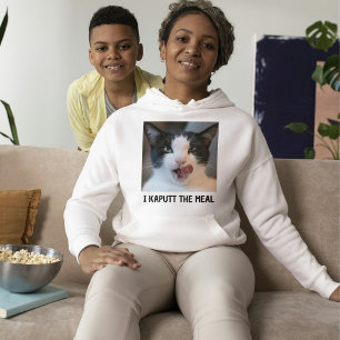 Moletom Foto de animal personalizada de gato preto e branc