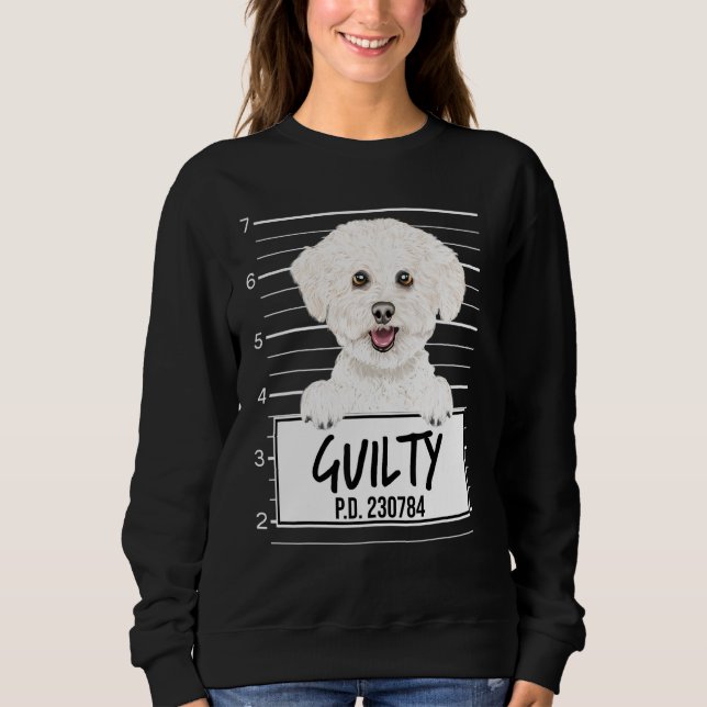 Moletom Foto de Bichon Frisé Culpado (Frente)
