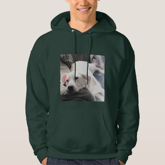 Moletom Foto de Cachorro Bonito com Pai Verde (Frente)