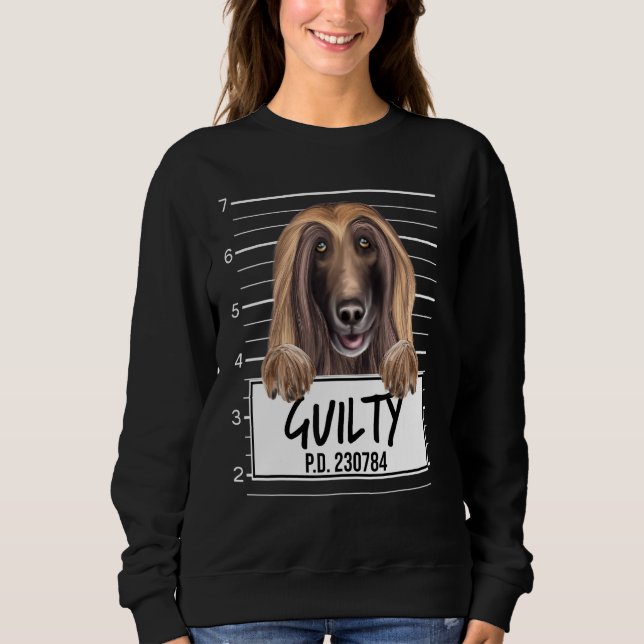 Moletom Foto de Cachorro Culpado Afghan Hound (Frente)