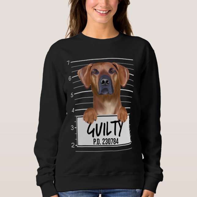 Moletom Foto de Rhodesian Ridgeback Culpado (Frente)