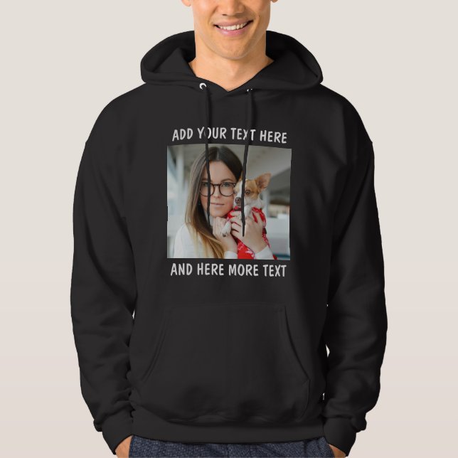 Moletom Foto e Texto ou Nome Personalizado (Frente)