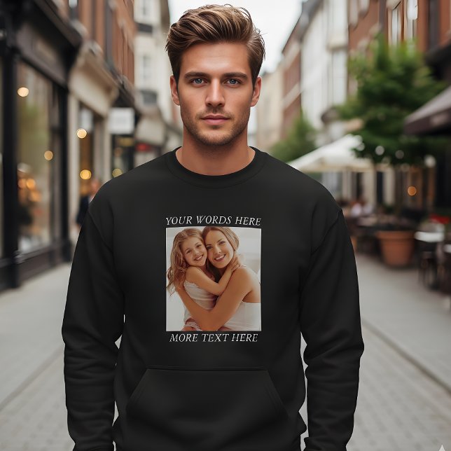 Moletom Foto e Texto Personalizáveis, Seu Design Aqui (Criador carregado)