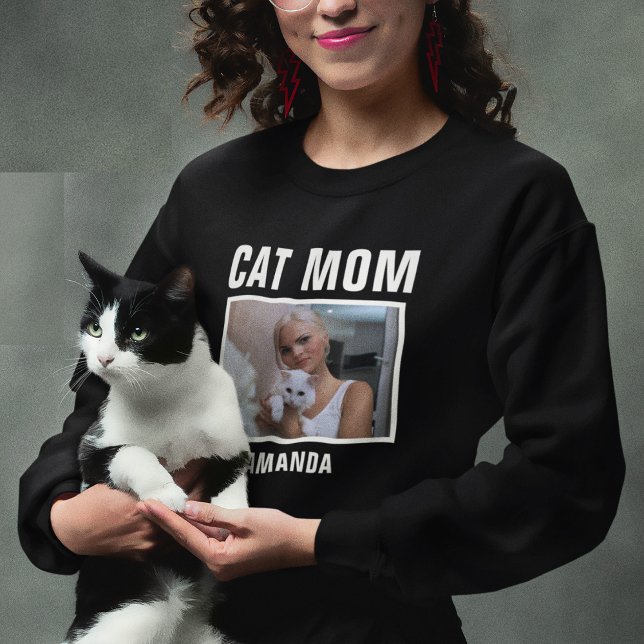 Moletom Foto personalizada da Cat Mãe Personalizada (Criador carregado)
