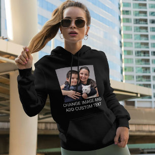 Moletom Foto Personalizada da Família com Pet Gato Mãe Pre