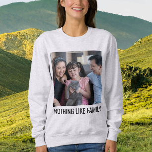 Moletom Foto Personalizada de Família Gata Mãe Pet Preto C