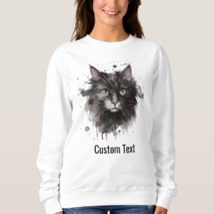 Moletom Foto Personalizada de Gato Preto e Branco Mãe em A