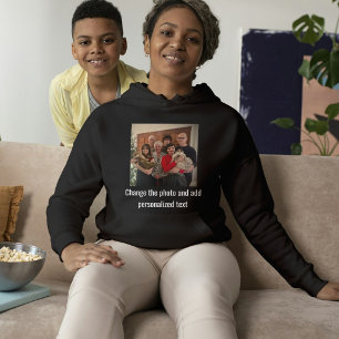 Moletom Foto Personalizada de Gato Preto e Branco Mãe Famí