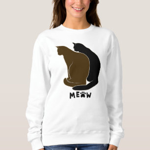 Moletom Foto Personalizada de Gato Preto e Branco Mãe Famí