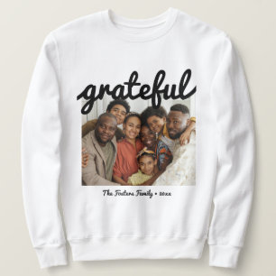 Moletom Foto Personalizada de Script Grateful Grateful Pre