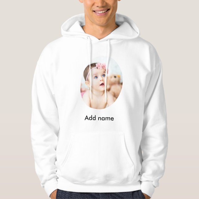 Moletom Foto personalizada e nome Hoodie personalizado (Frente)
