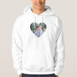 Moletom Foto personalizada em forma de coração Hoodie