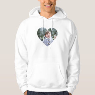 Moletom Foto personalizada em forma de coração Hoodie