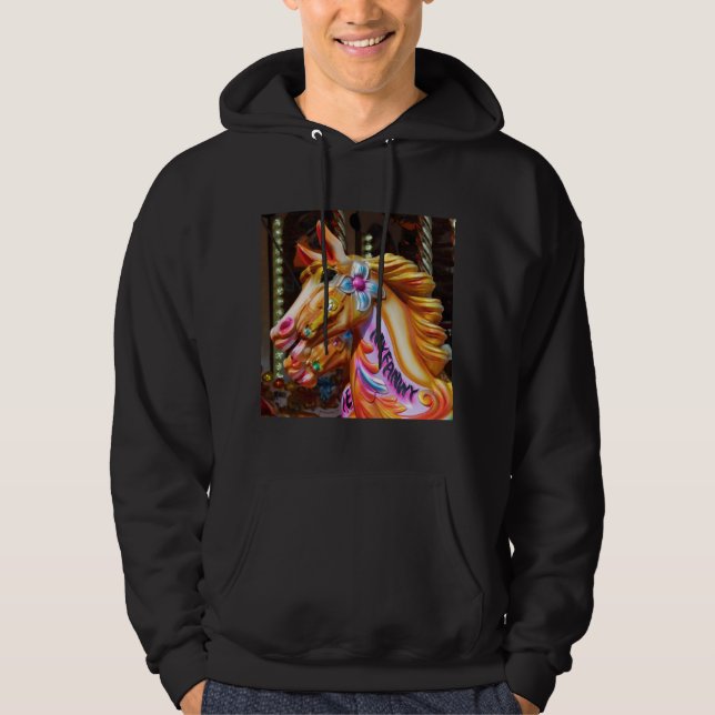 Moletom Foto Quadrada - Cavalos de Feliz-volta (Frente)