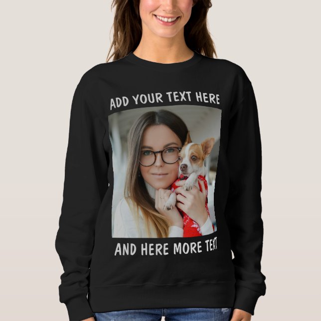 Moletom Foto & Texto ou Nome Personalizado (Frente)