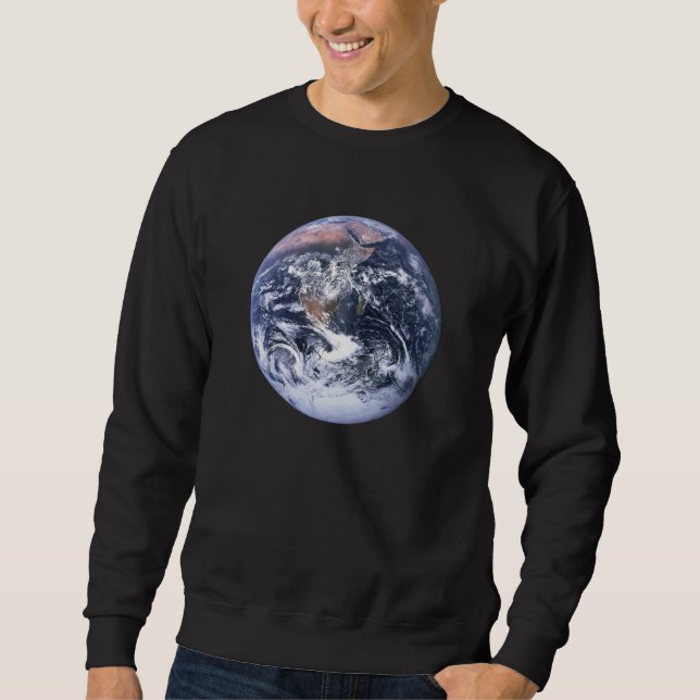 Moletom Foto Vintage Blue Marble Earth (Frente)